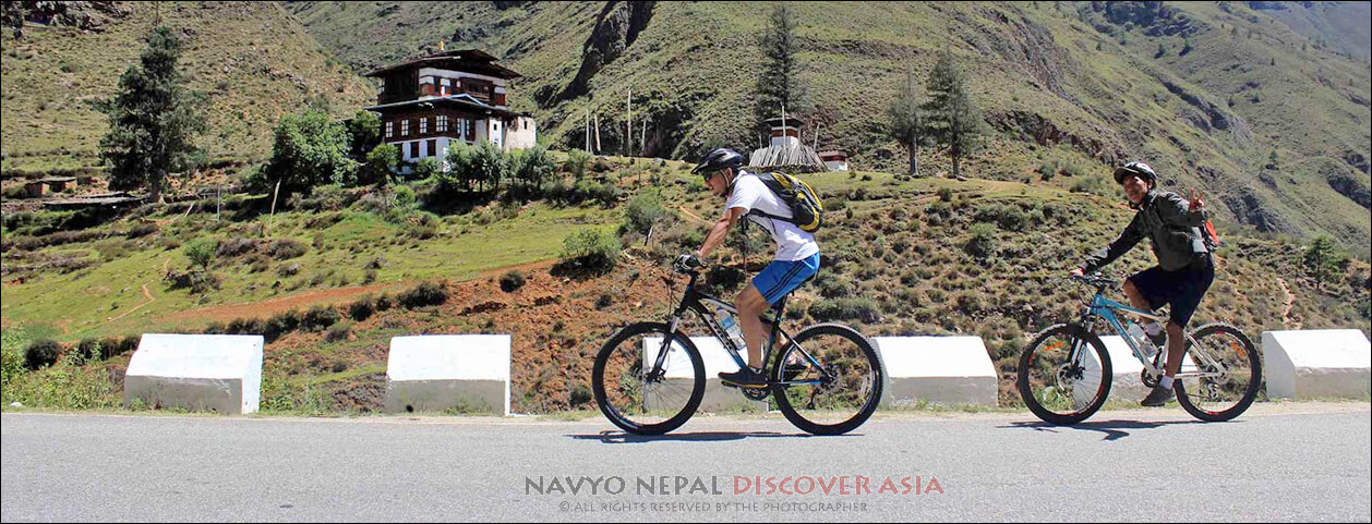Mountain biking in Bhutan