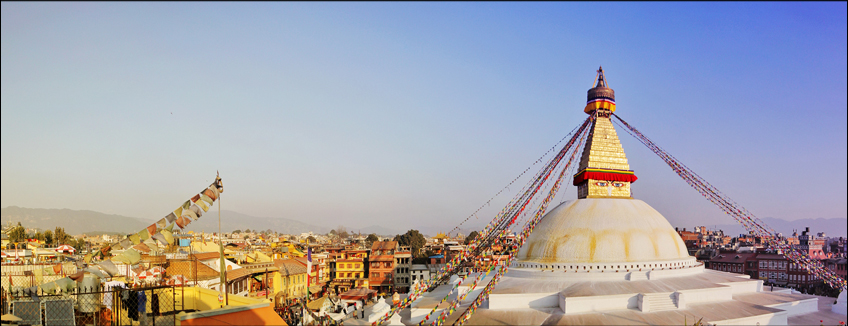 Nepal, valle di Kathmandu, la grande Stupa di Bhouda