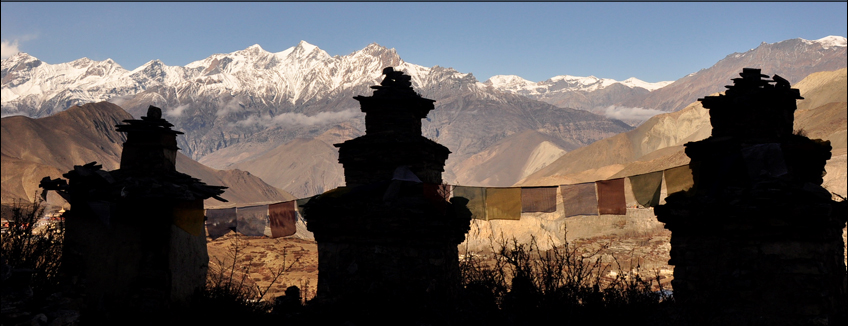 Nepal, Muktinath, panorama sul Dhaulagiri