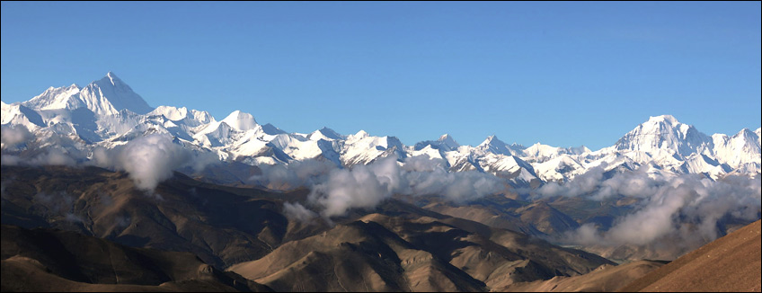 Tibet, Lhasa-Kathmandu overland, l'Everest visto da Tingri